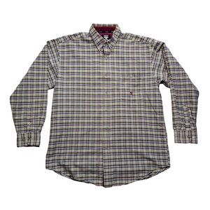 Wrangler 20X Men's Button Up Plaid Shirt Long Sleeve XL Collared Single Pocket